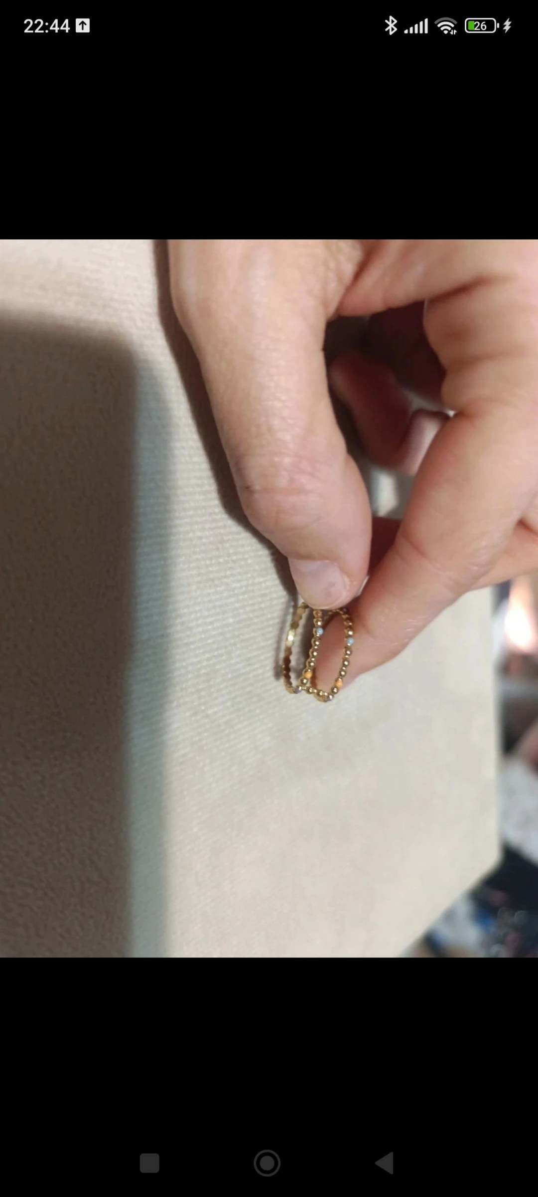 Stainless steel colored ring – photo 2